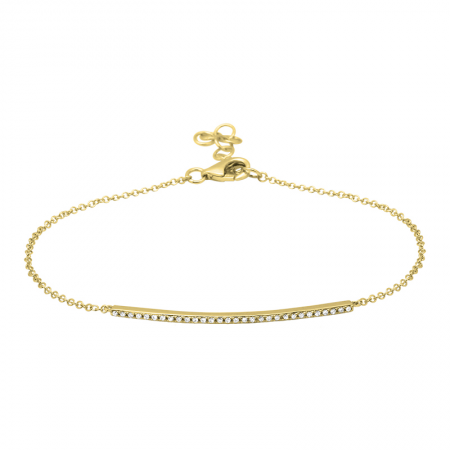 14k Gold Bar KT Bracelet